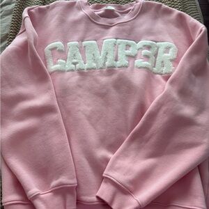 Pink HAPPY CAMPER Sweatshirt